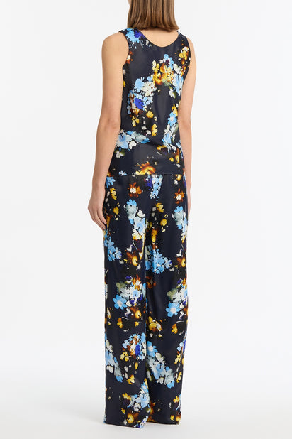 MIDNIGHT BOTANICA VISCOSE TWILL SCOOP NECK CAMI