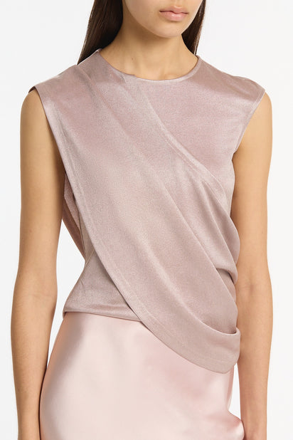 MOUSSE JERSEY TWIST TOP