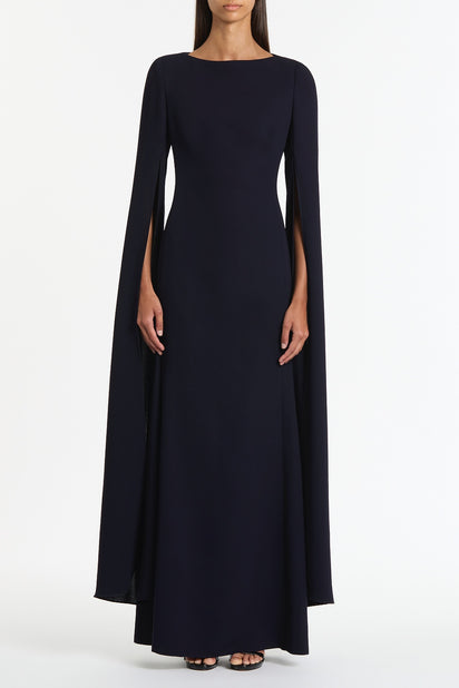 NAVY CREPE CELEBRATION SLEEVE GOWN Carla Zampatti NAVY CREPE CELEBRATION SLEEVE GOWN Carla Zampatti