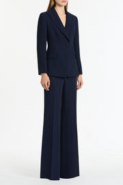 NAVY CREPE CLASSIC JACKET