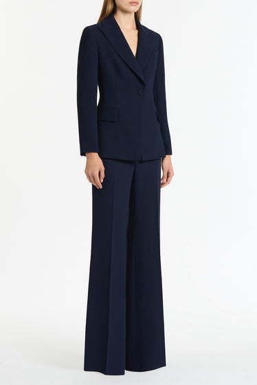NAVY CREPE CLASSIC JACKET
