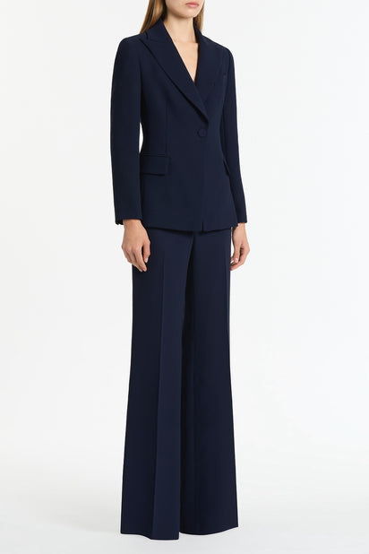 NAVY CREPE CLASSIC JACKET
