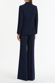 NAVY CREPE CLASSIC JACKET