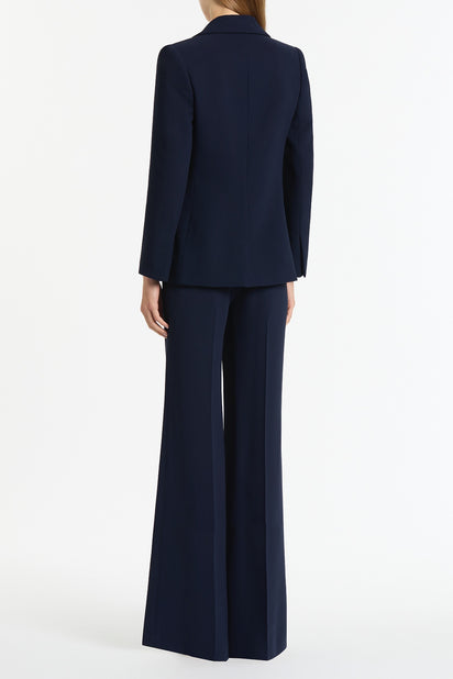 NAVY CREPE CLASSIC JACKET