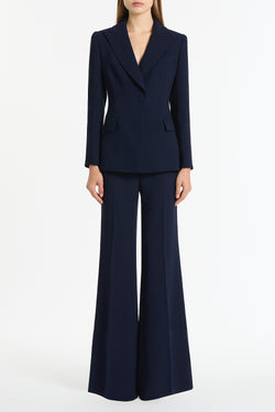 NAVY CREPE CLASSIC JACKET