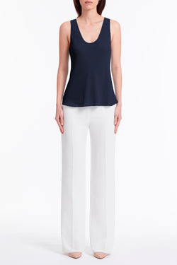 NAVY GEORGETTE SCOOP CAMI