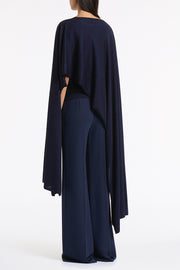 NAVY METALLIC KNIT WRAP