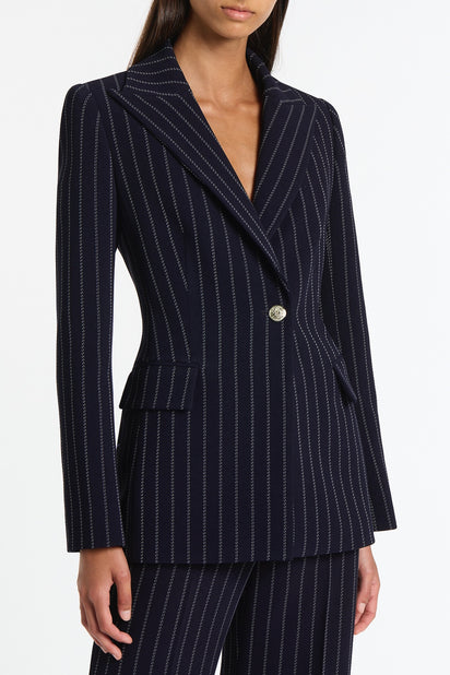 NAVY PINSTRIPE JACKET