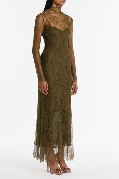 JUNIPER CHANTILLY LACE SLEEVED GOWN