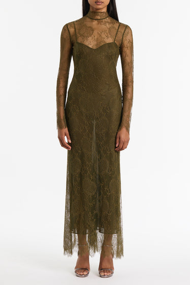 JUNIPER CHANTILLY LACE SLEEVED GOWN