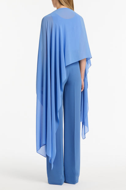 PACIFIC BLUE GEORGETTE CASCATA WRAP