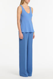 PACIFIC BLUE GEORGETTE SCOOP NECK CAMI