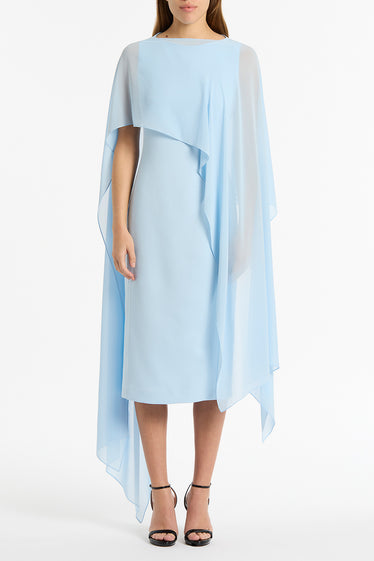 PALE BLUE GEORGETTE CASCATA WRAP