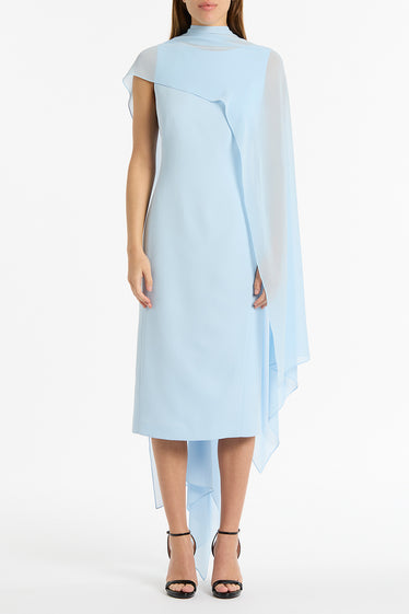 PALE BLUE GEORGETTE CASCATA WRAP