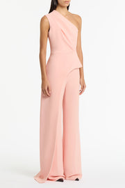 PALE ROSE CREPE CLASSIC FLARED PANT