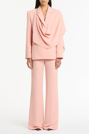 PALE ROSE CREPE CLASSIC FLARED PANT