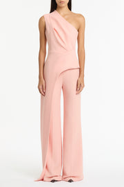 PALE ROSE CREPE CLASSIC FLARED PANT