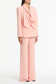 PALE ROSE CREPE SCARF JACKET