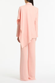 PALE ROSE CREPE SCARF JACKET