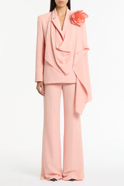 PALE ROSE CREPE SCARF JACKET