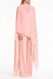 PALE ROSE GEORGETTE CASCATA WRAP