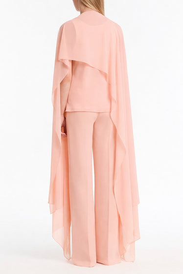 PALE ROSE GEORGETTE CASCATA WRAP