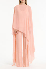 PALE ROSE GEORGETTE CASCATA WRAP