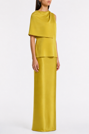 PEAR LUSTRE SATIN BIAS SKIRT