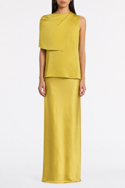 PEAR LUSTRE SATIN BIAS SKIRT