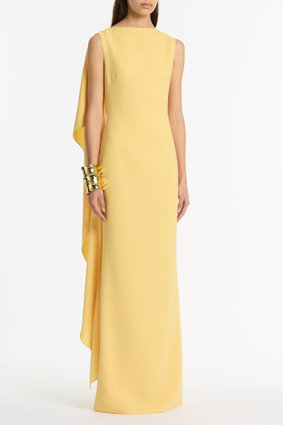 POLLEN CREPE COWL BACK GOWN