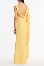 POLLEN CREPE COWL BACK GOWN