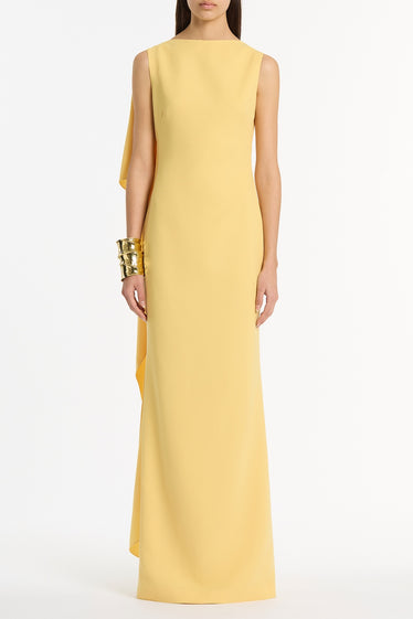POLLEN CREPE COWL BACK GOWN