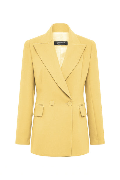 POLLEN CREPE DOUBLE BREASTED RELAXED BLAZER