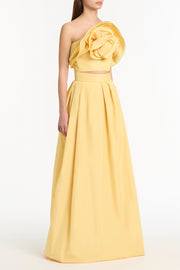 POLLEN TAFFETA FLOWER TOP