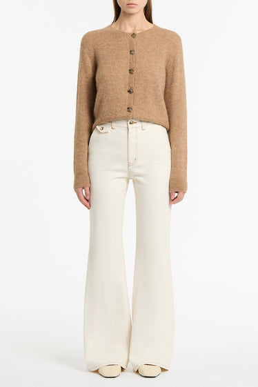 PRALINE BRUSHED KNIT CARDIGAN