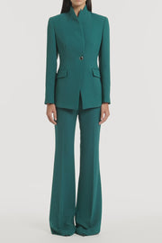 SERPENTINE CREPE LONG LINE SINGLE BREASTED JACKET