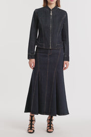 DARK INDIGO FITTED DENIM JACKET