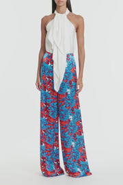 IMPASTO PRINT SILK PALAZZO PANT