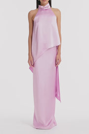 FLOSS LUSTRE SATIN DRAPED ASYMMETRIC TOP