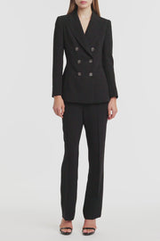 BLACK CREPE CIGARETTE PANT