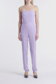LILAC CREPE STRAPLESS JUMPSUIT