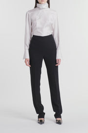 BLACK CREPE SLIM CLASSIC PANT