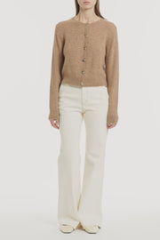 PRALINE BRUSHED KNIT CARDIGAN