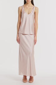 BLUSH LUSTRE SATIN SCOOP NECK CAMI
