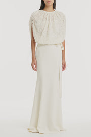 IVORY ONDA TIE WAIST TOP