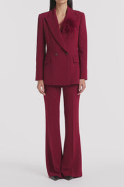CABERNET CREPE DOUBLE BREASTED BLAZER