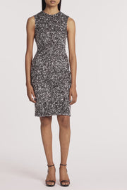 CHROME CRUSHED SEQUIN MINI DRESS