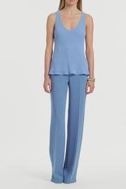 PACIFIC BLUE GEORGETTE SCOOP NECK CAMI