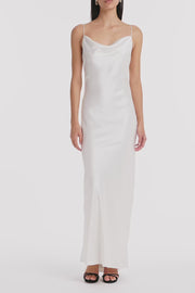 IVORY SATIN ACETATE COWL FRONT SLIP GOWN