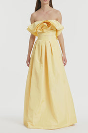 POLLEN TAFFETA FLOWER TOP